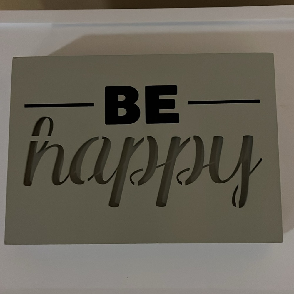 Be happy light up sign